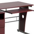 3-Drawer Pedestal Computer Desk with Keyboard Tray
