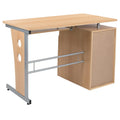 3-Drawer Pedestal Computer Desk with Keyboard Tray