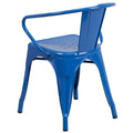 Armed Metal Chair for Indoor and Outdoor Use - Dimensions: 21.5W x 19D x 27.75H