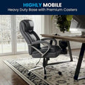 Big and Tall Office Chair with High Back Lumbar Support and Rolling Base