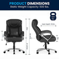 Executive Ergonomic Swivel Office Chair for Big & Tall with LeatherSoft Upholstery