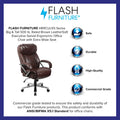 Big and Tall Office Chair with High Back Lumbar Support and Rolling Base