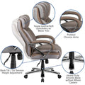 Big and Tall Office Chair with High Back Lumbar Support and Rolling Base