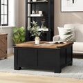 Contemporary Farmhouse Coffee Table Featuring Concealed Storage