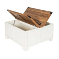 Contemporary Farmhouse Coffee Table Featuring Concealed Storage