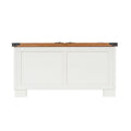 Contemporary Farmhouse Coffee Table Featuring Concealed Storage