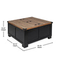 Contemporary Farmhouse Coffee Table Featuring Concealed Storage