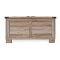 Contemporary Farmhouse Coffee Table Featuring Concealed Storage