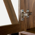 Spacious Kitchen Pantry Storage Cabinet Featuring Glass Doors