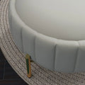 Swivel Accent Chair with Ottoman Set and Upholstered Cushion