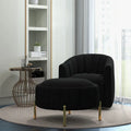 Swivel Accent Chair with Ottoman Set and Upholstered Cushion