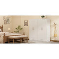 Black and White Wardrobe Armoire Closet with Drawer - 31.5W x 66.9H