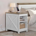 Moasis Charging End Table with Storage - Side Table Featuring 2 Power Outlets & 2 USB Ports for Living Room