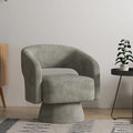 Modern Upholstered Armchair with 360-Degree Swivel Design