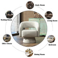 Modern Upholstered Armchair with 360-Degree Swivel Design