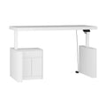 Modern White Adjustable Workstation - 70.9W Dining Table & Office Desk