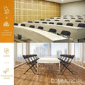 Set of 4 Portable Stackable Plastic Folding Chairs with Steel Frame for Indoor and Outdoor Events