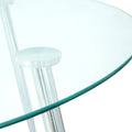 Contemporary Minimalist Glass Table with Premium Tempered Glass and Metal Frame