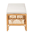 Bali & Pari Materra Contemporary Bohemian Natural Brown Rattan Bench