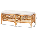 Bali & Pari Materra Contemporary Bohemian Natural Brown Rattan Bench