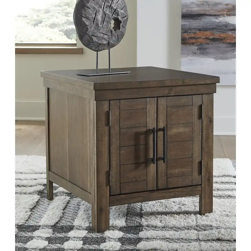Signature Design by Ashley Moriville Brown End Table - Dimensions: 24"W x 26"D x 25"H