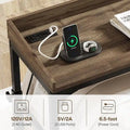 Mobile Height Adjustable Overbed Table with Wheels, Featuring Outlets and USB Ports for Laptops