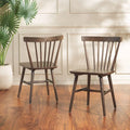 SAFAVIEH Signa Spindle Farmhouse Dining Chair Set (2 Chairs) - Dimensions: 20" W x 20" D x 33" H