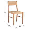 SAFAVIEH Couture Shazia Rattan Dining Chair Set (2 Pieces) - Dimensions: 16.3" W x 21.3" L x 34" H