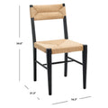 SAFAVIEH Couture Shazia Rattan Dining Chair Set (2 Pieces) - Dimensions: 16.3" W x 21.3" L x 34" H