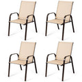 Costway Set of 4 Patio Chairs with Armrests for Garden and Deck - View Details