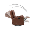 Jordano Mid-Century Leather Recliner with Metal Base by HULALA HOME