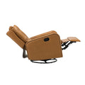 Jordano Mid-Century Leather Recliner with Metal Base by HULALA HOME