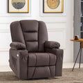 MCombo Compact Power Lift Recliner Chair with Massage and Heat for Seniors, Faux Leather Model 7569