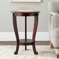 SAFAVIEH Carlotta Grey Pedestal Side Table - Dimensions: 18.1" W x 18.1" D x 26" H