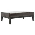 SAFAVIEH Tonja Brown Bicast Leather Rectangular Ottoman