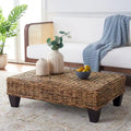 SAFAVIEH Caron Natural Wicker Bench - Washed Finish - Dimensions: 41"W x 28"D x 12"H