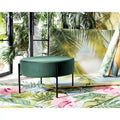 SAFAVIEH Shianne Round Velvet Cocktail Ottoman Table