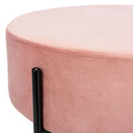SAFAVIEH Shianne Round Velvet Cocktail Ottoman Table