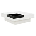 SAFAVIEH Phylis White and Black Coffee Table - Dimensions: 35.4" x 35.4" x 11.8"