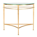 SAFAVIEH Couture Zelda Antique Gold Glass Console Table - Dimensions: 36" W x 15" D x 31" H