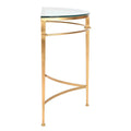 SAFAVIEH Couture Zelda Antique Gold Glass Console Table - Dimensions: 36" W x 15" D x 31" H