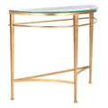 SAFAVIEH Couture Zelda Antique Gold Glass Console Table - Dimensions: 36" W x 15" D x 31" H