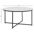 SAFAVIEH Alverda Marble Coffee Table - Dimensions: 35" W x 35" D x 19" H