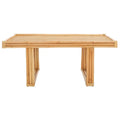 SAFAVIEH Gerdhilde Tropical Boho Coastal Rattan Rectangle Coffee Table - 47" W x 24" D x 18" H