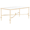 SAFAVIEH Couture Araminta Gold Leaf Coffee Table - Dimensions: 44" W x 24" L x 20.5" H