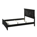 Sigurd Black Velvet Tufted Upholstered Bed with Panel Design