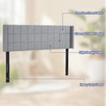 Javlergo Adjustable Upholstered Wingback Headboard for Queen/King Size Beds with Double Nailhead Trim
