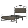 HULALA HOME Eufemia Industrial 62-Inch High Headboard Metal Platform Bed Frame