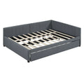 Merax Upholstered Full-Size Daybed with Trundle Feature