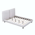 Queen-Sized Polyester Platform Bed Featuring Dual Oversized Headrests